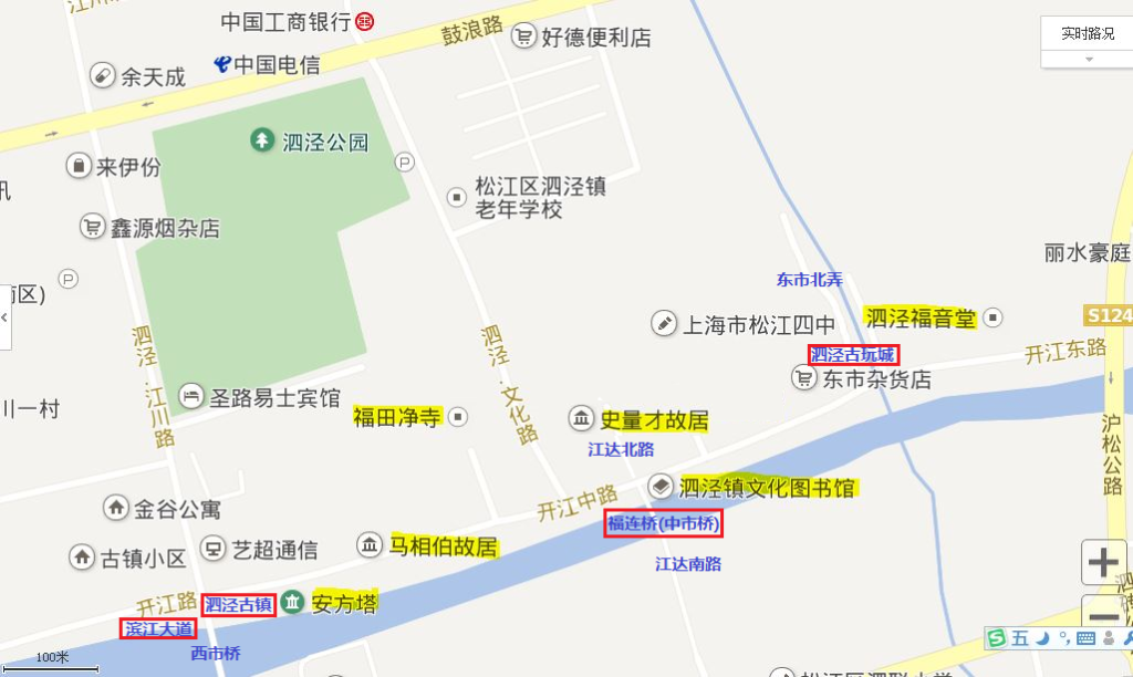 泗泾镇-下塘历史文化风貌区地图